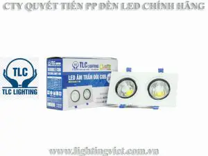 Đèn led âm trần đôi COB 14W