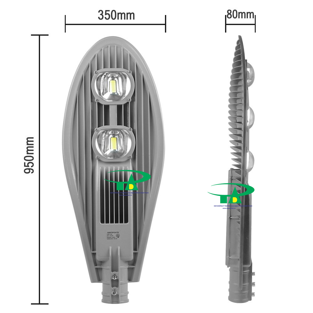 Kích thước đèn đường led lá