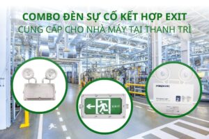 Combo đèn sự cố kết hợp exit CHO NHÀ MÁY