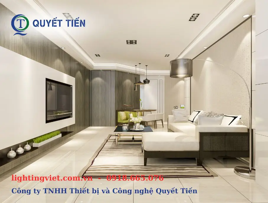 Ứng dụng của đèn LED âm trần xoay góc Rạng Đông