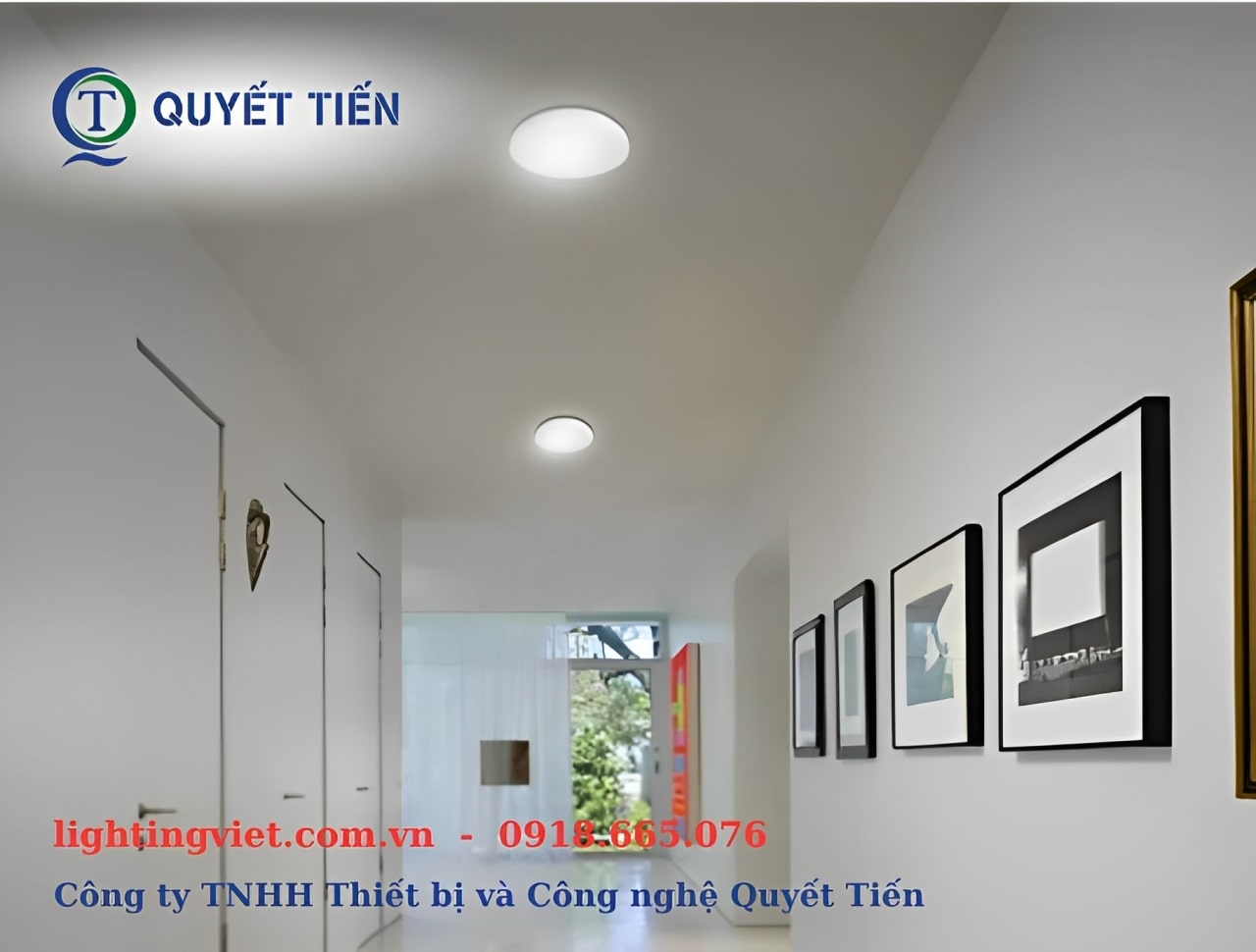 đèn ốp trần LN30N chiếu sáng ngôi nhà