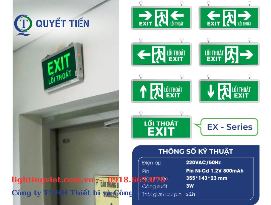 Các dòng sản phẩm đèn exit KingLED