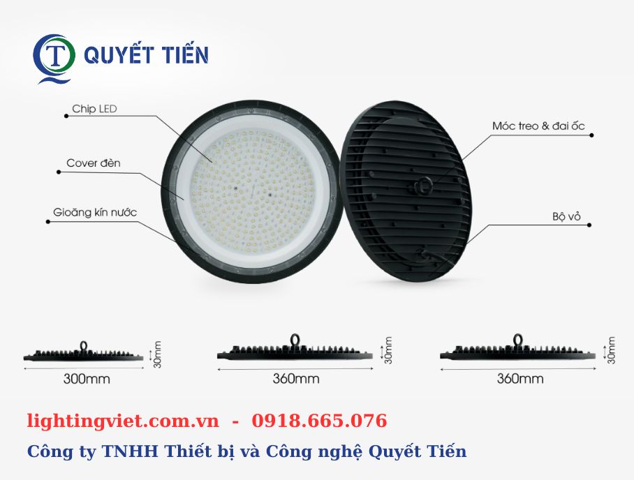 Thiết kế của đèn LED nhà xưởng HB04